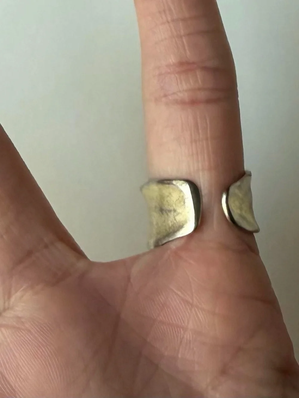 s925 sterling silver stamped gold ring